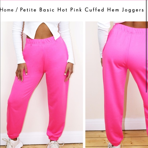 Hot pink sweatpants